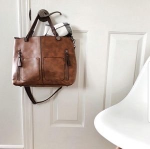 Deep brown faux leather Julia kays purse